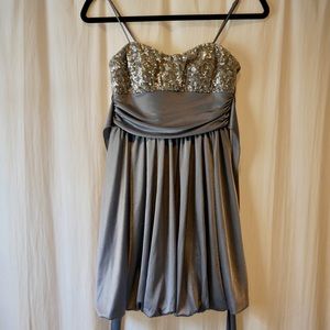Silver/sequin top party dress